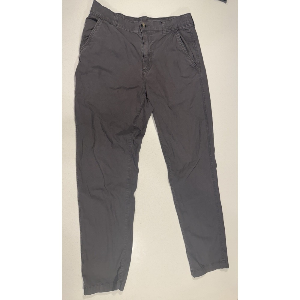 Eddie Bauer Pants Mens 32x32 Gray Elastic Waist Casual Travel Chino Pants